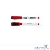 Whiteboard-Marker mit Löscher Rot