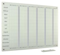 Whiteboard Glas Jahresplaner Mo-Sa 100x150 cm