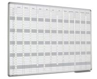 Whiteboard Jahresplaner Einstellbar 90x120 cm
