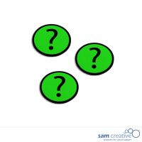 Magnetsymbole Fragezeichen 3x3 cm grün