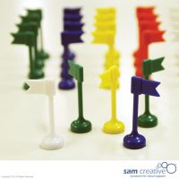 Whiteboard Magnete Flaggen, Set 25 Stück